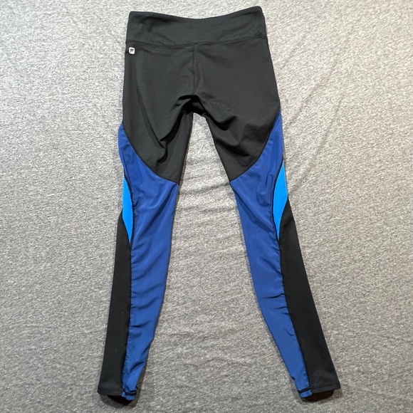 Fabletics Sheer Performance Black & Blue Mesh Leggings Size XS - Picture 2 of 12